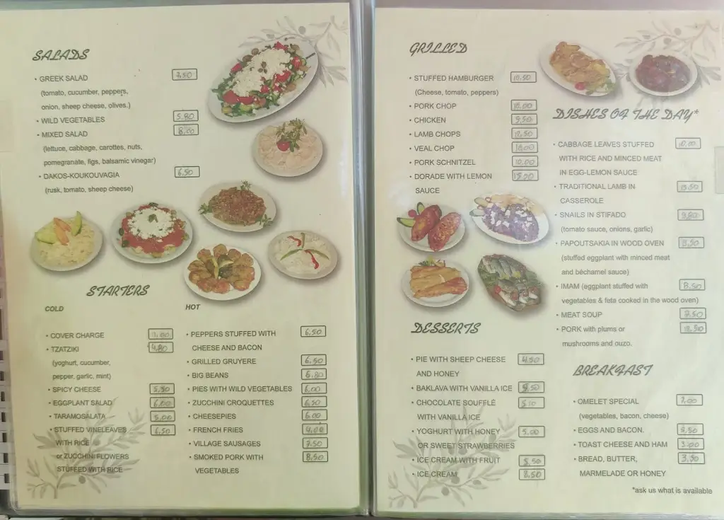 Menü_Georgia's Traditional Taverna_Georgioupolis_Bild_3