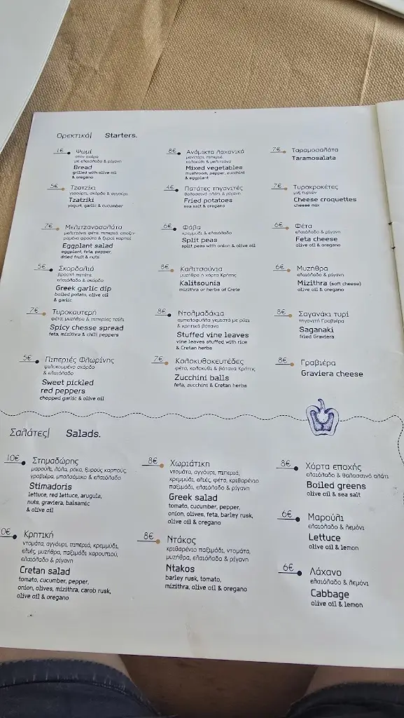 Menü_Taverna Stimadoris_Kíssamos_Bild_1