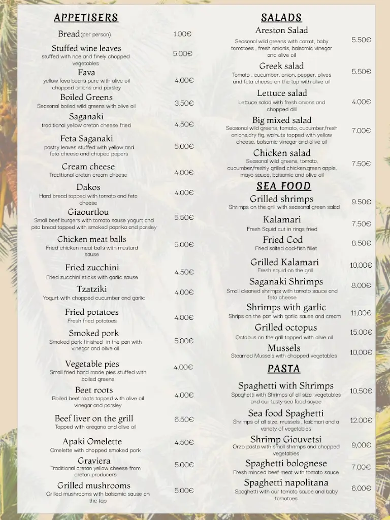 Menu_Areston Taverna_Limín Khersonísou_image_1