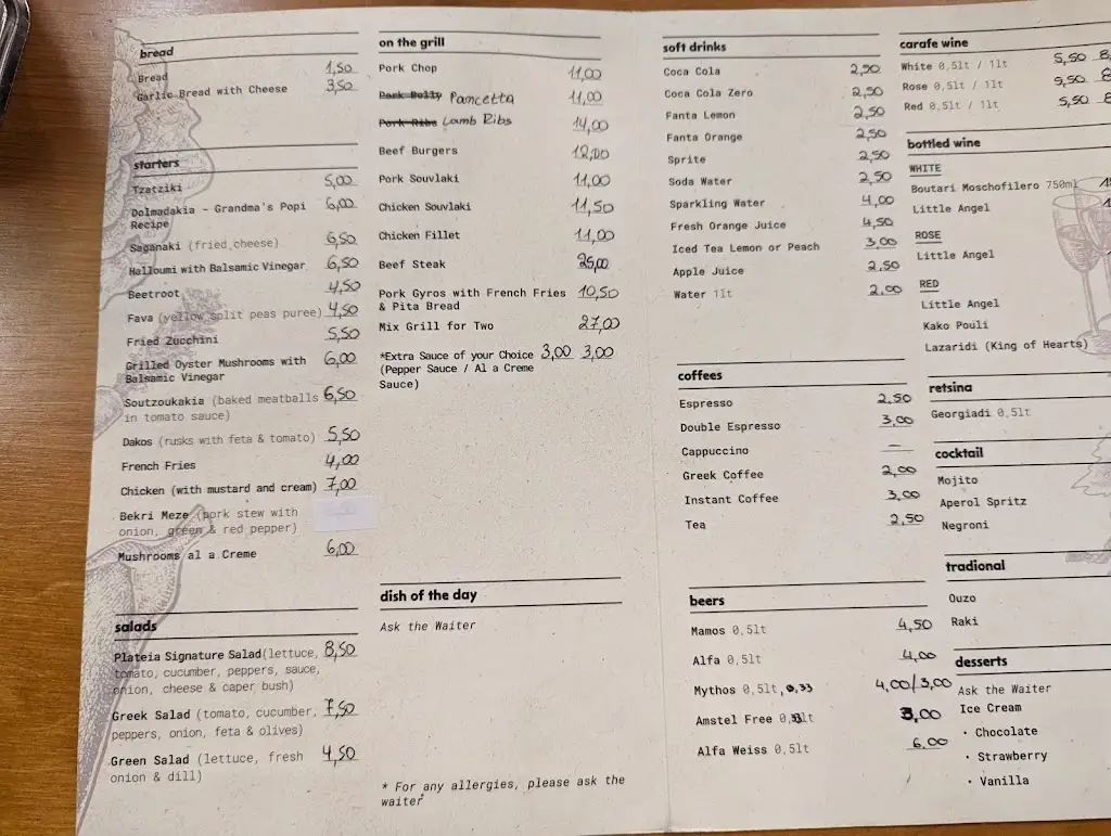 Menu_Platia Taverna Malia_Mália_imagen_3