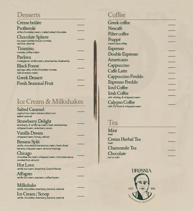 Menu_Drossia Traditional Restaurant since 1974_Mália_image_2