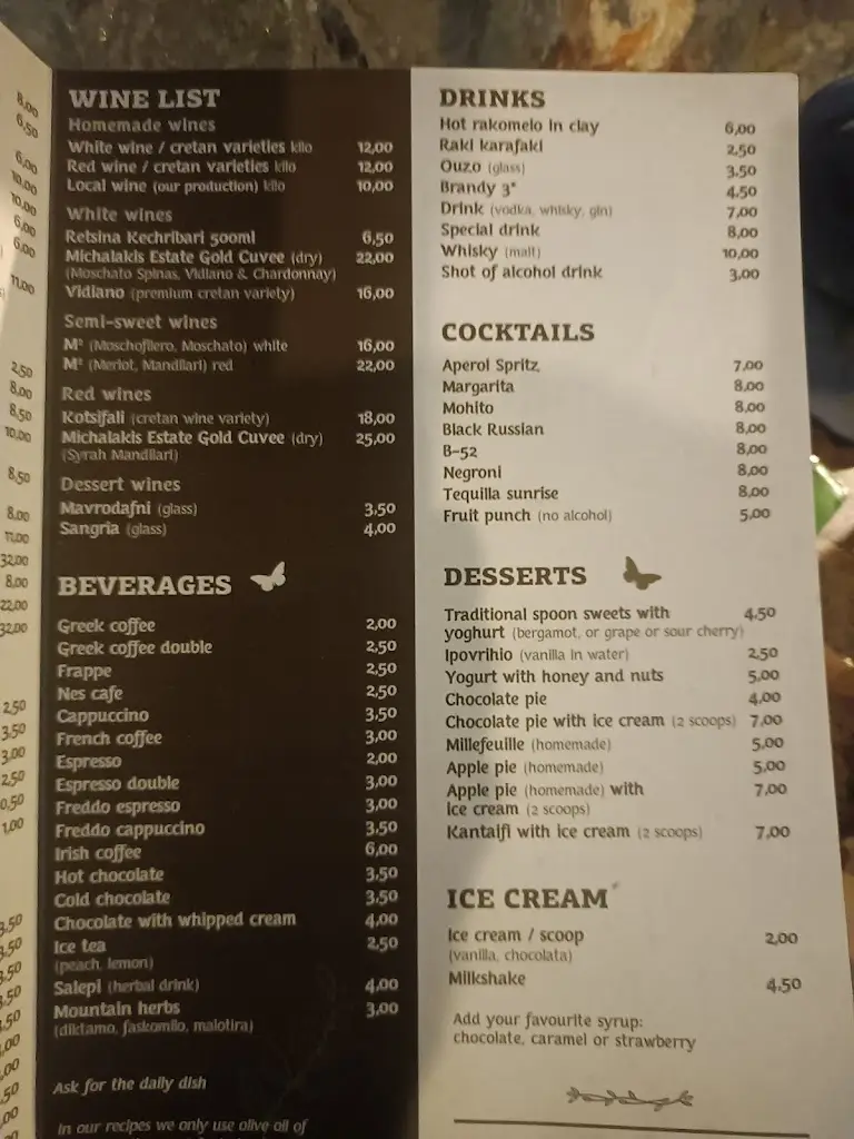 Menü_Ταβέρνα Η Κάρα_Néa Anatolí_Bild_1