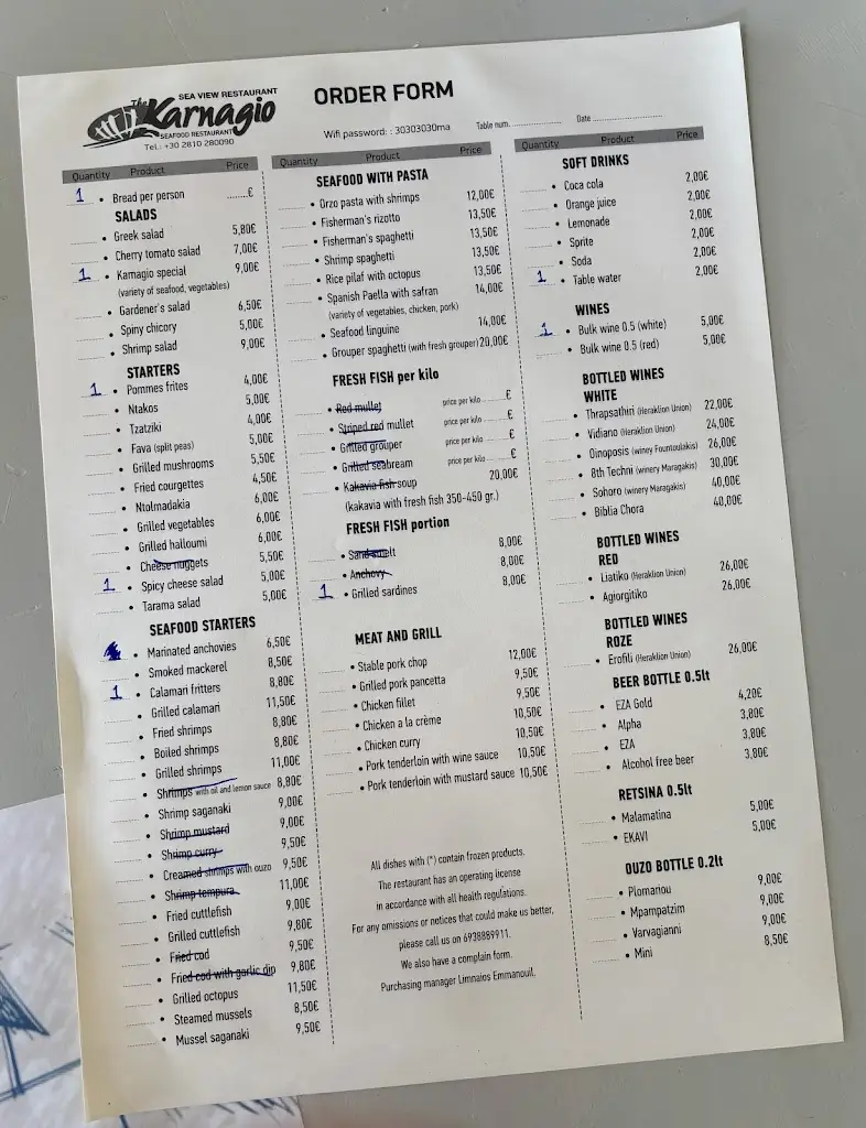 Menü_To Karnagio_Néa Alikarnassós_Bild_1