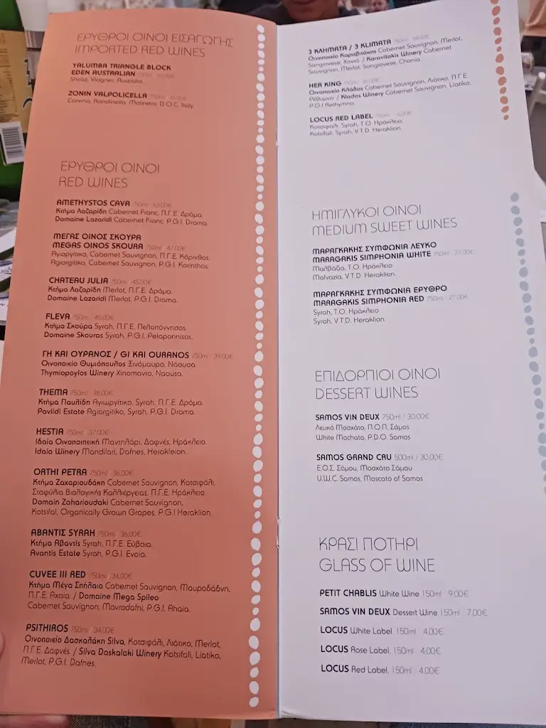 Menü_Locus Deli Restaurant_Pánormos_Bild_1