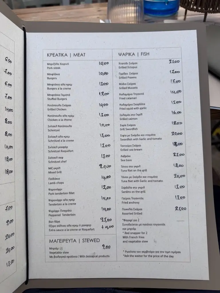 Menü_Aleko's Fish Taverne Vrachos_Tympáki_Bild_2