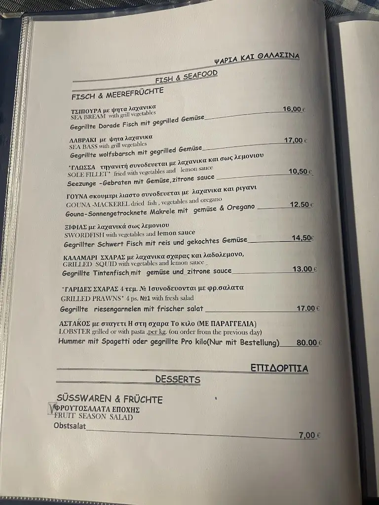 Menü_KOSTAS since 1970 taverna-beach bar_Stalís_Bild_2