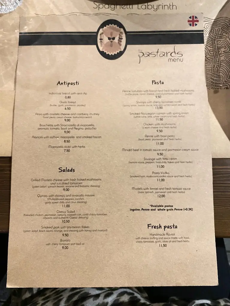 Menü_The Pastards_Chios_Bild_2