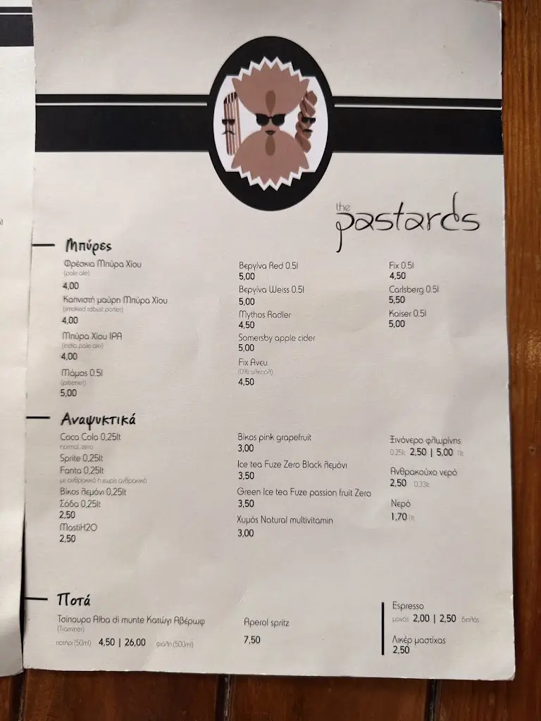 Menü_The Pastards_Chios_Bild_3