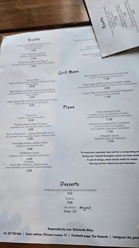 Menü_The Pastards_Chios_Bild_4