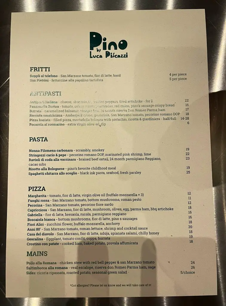 Menü_Pino By Luca Piscazzi_Glyfáda_Bild_2