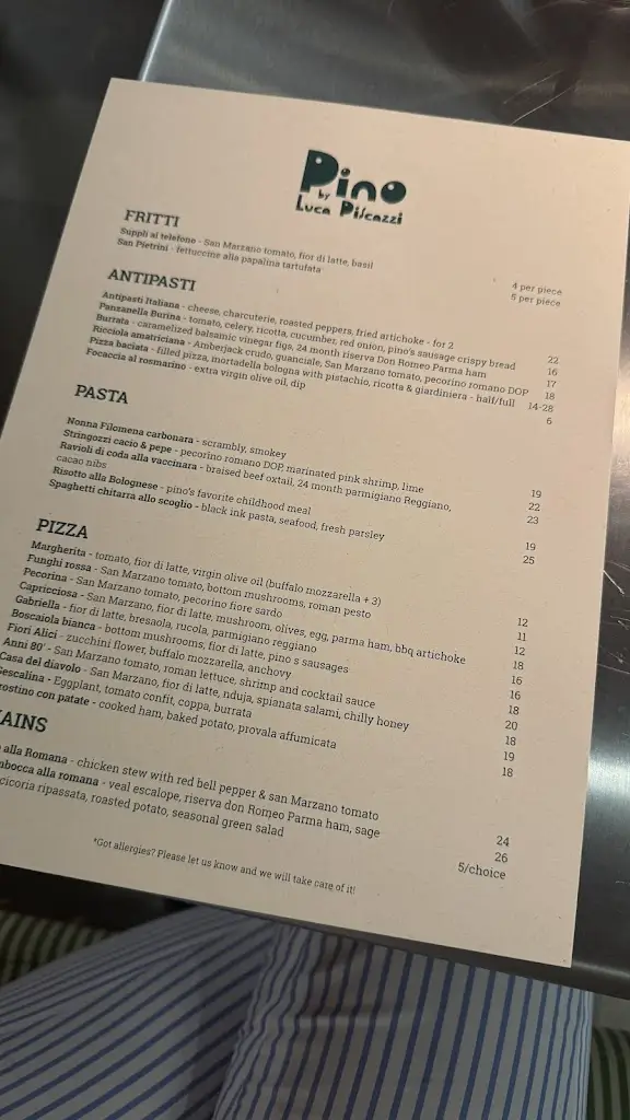 Menü_Pino By Luca Piscazzi_Glyfáda_Bild_4