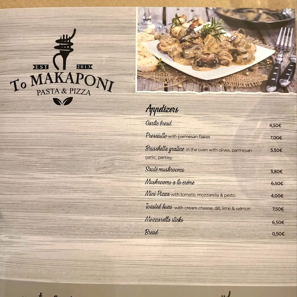 Menü_the Macaroni_Glyfáda_Bild_3