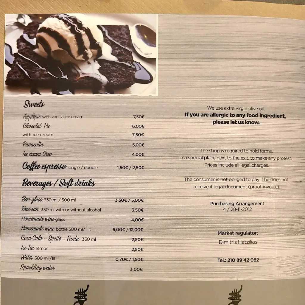 Menü_the Macaroni_Glyfáda_Bild_4