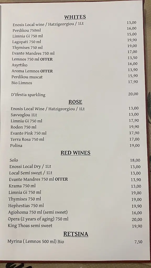Menü_Taverna Man-Tella_Lemnos_Bild_1
