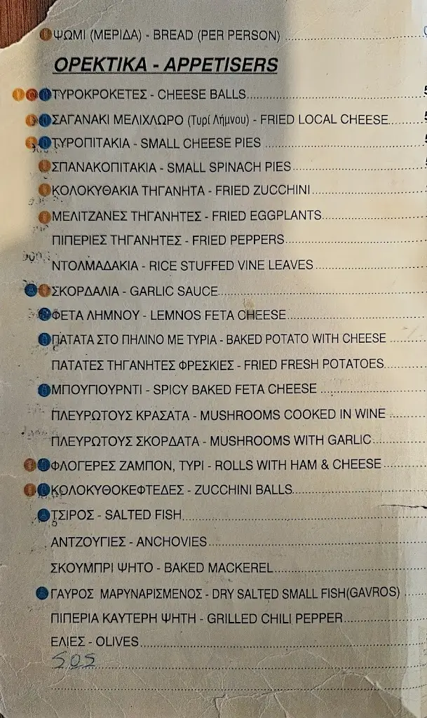 Menü_Tavern Kosmos_Lemnos_Bild_2