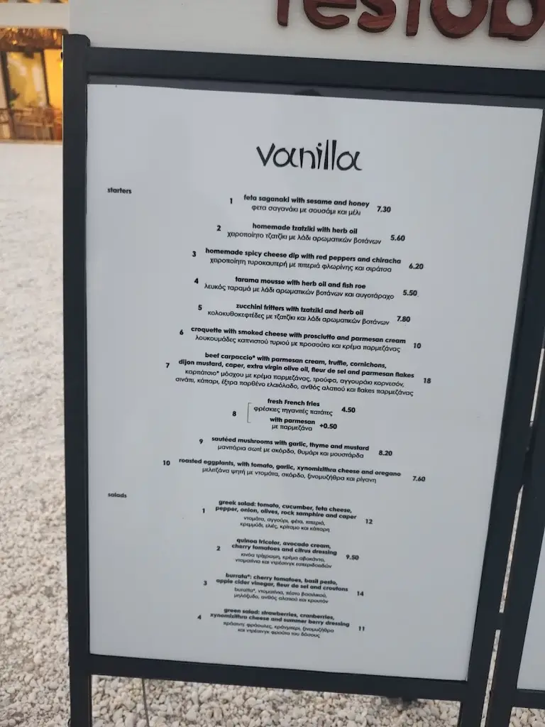 Menü_Vanilla Restobar - Roof_Limenária_Bild_1