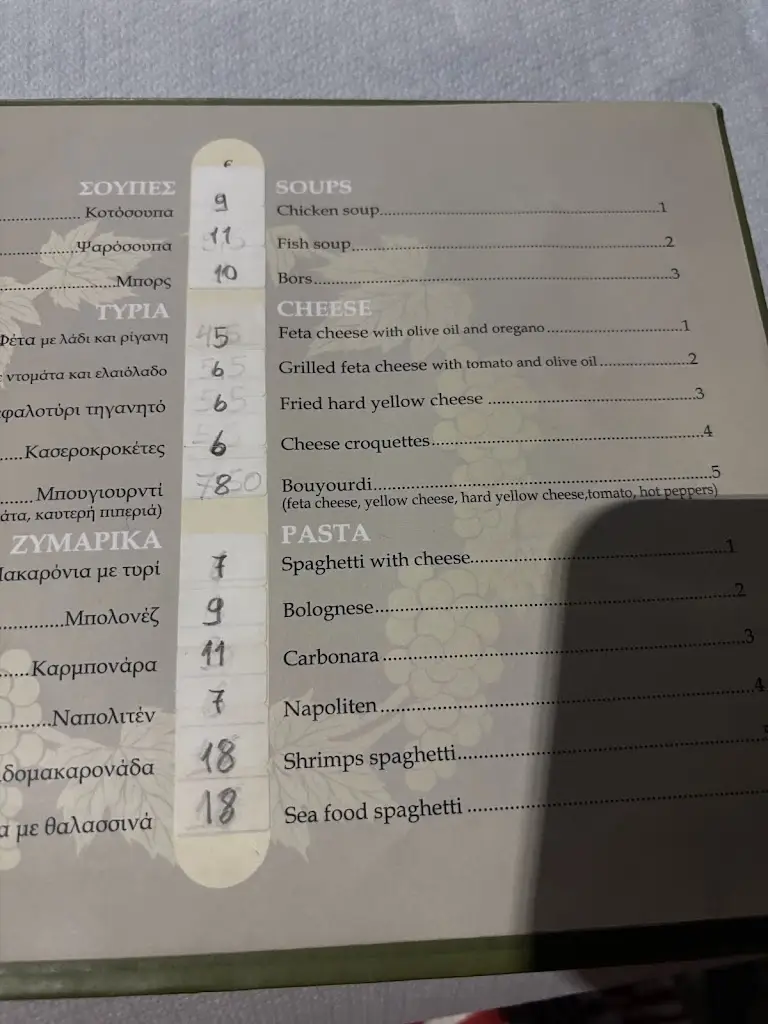 Menü_Taverna Klimataria Limenaria_Limenária_Bild_1