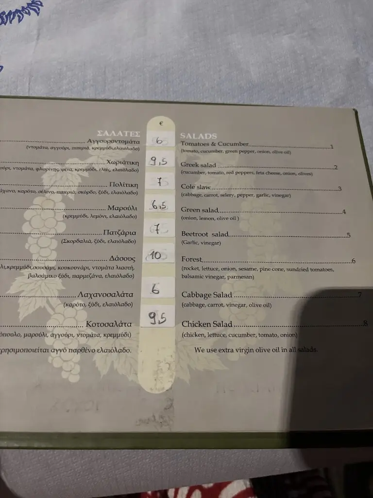 Menü_Taverna Klimataria Limenaria_Limenária_Bild_2