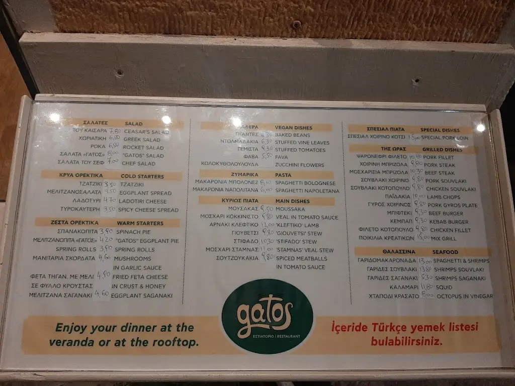 Menü_Gatos Restaurant_Lesbos_Bild_2