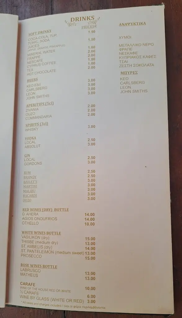 Menü_Meltemi Ristorante Pizzeria_Lesbos_Bild_2