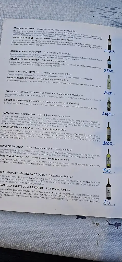 Menü_Le Grand Bleu_Lesbos_Bild_4