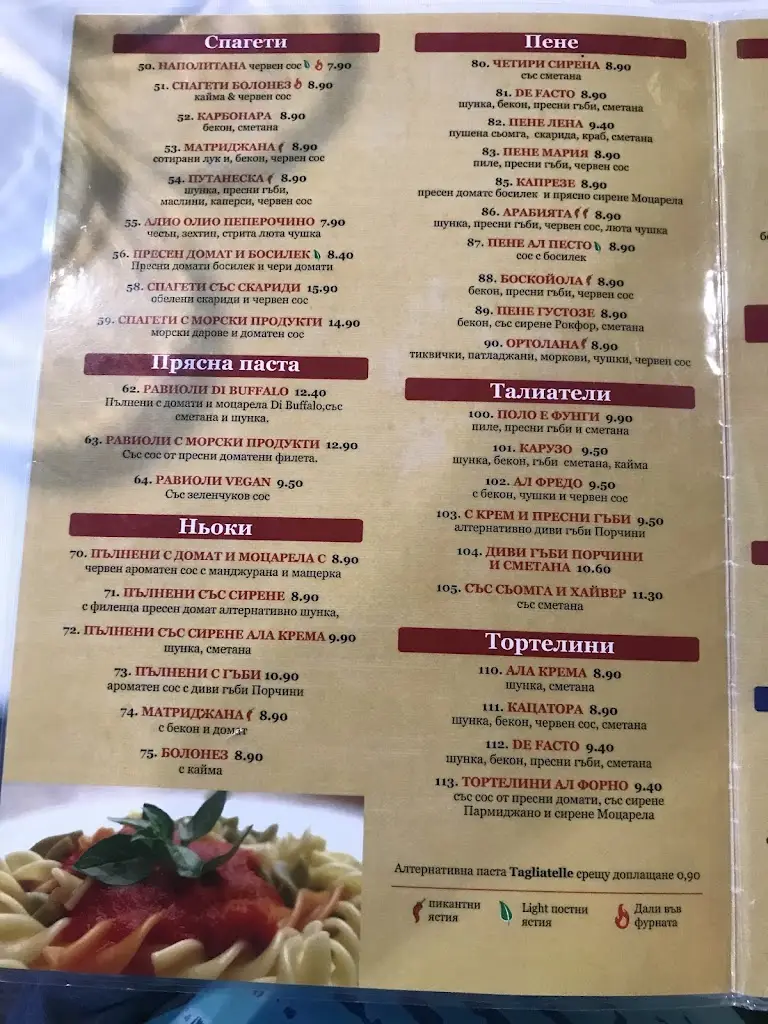 Menü_De Facto_Néa Iraklítsa_Bild_1