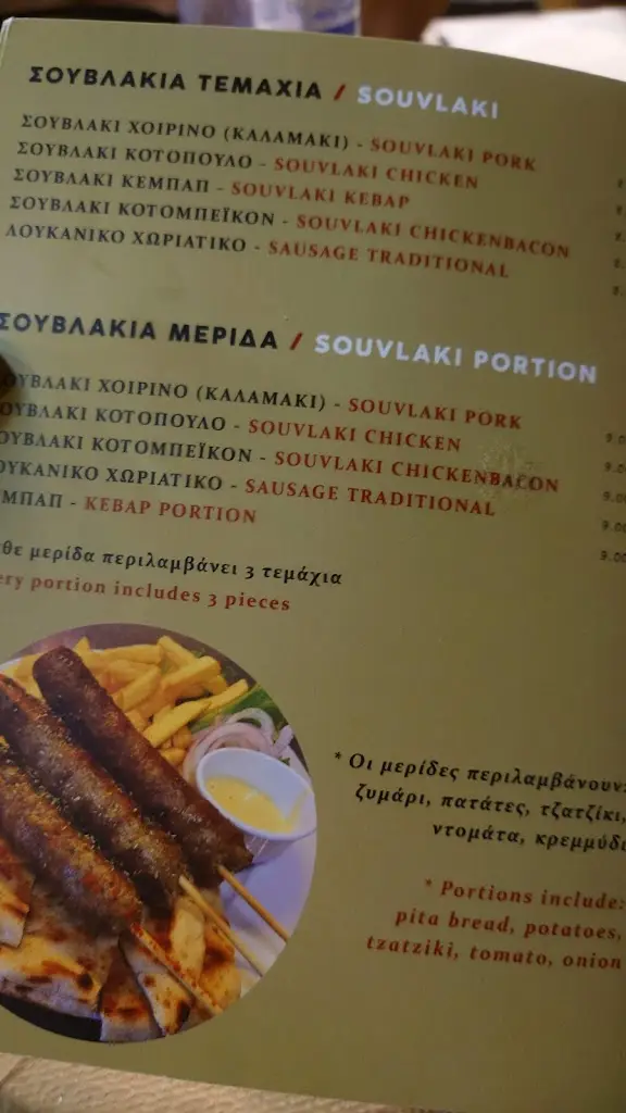 Menü_Psistaria I Gogolos_Pérdika_Bild_2