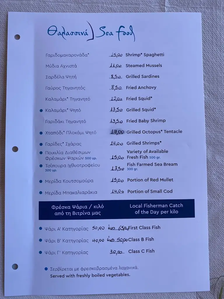 Menü_Θάλαττα Θάλαττα_Platariá_Bild_1