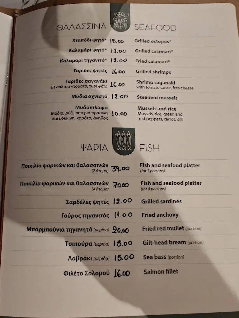 Menü_Elena Tavern_Kallithéa_Bild_1