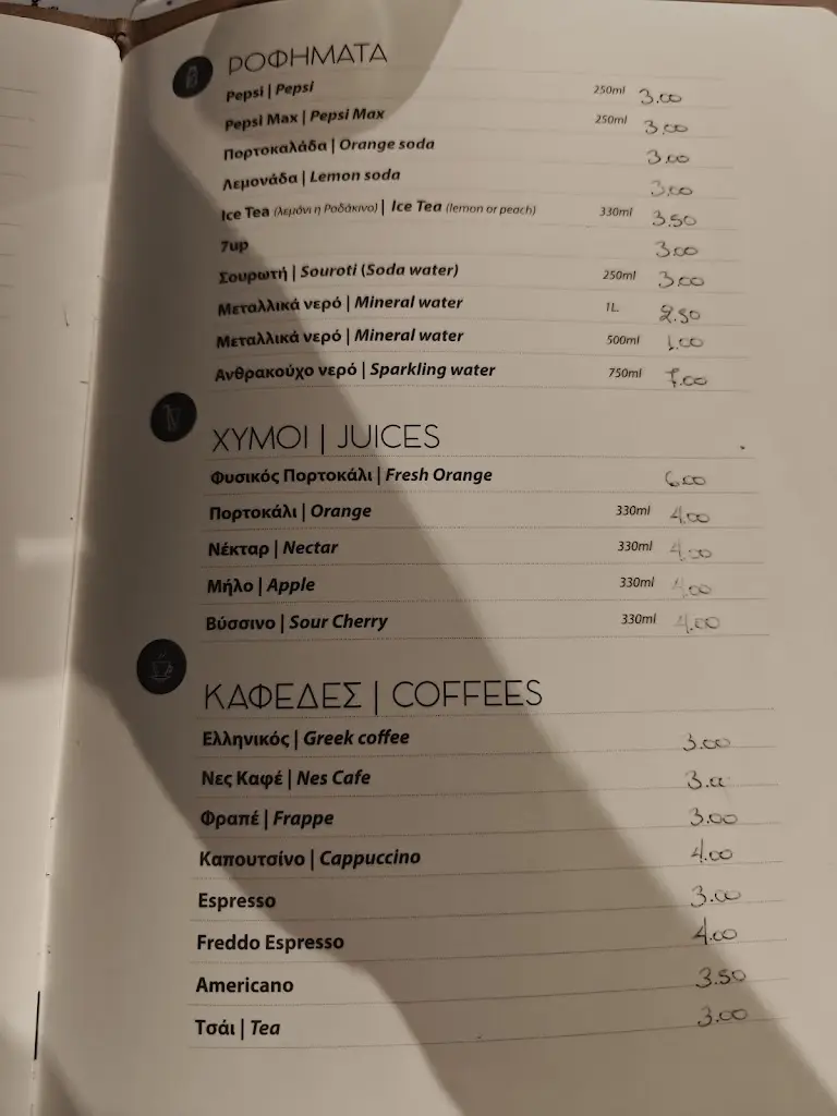 Menü_Elena Tavern_Kallithéa_Bild_4