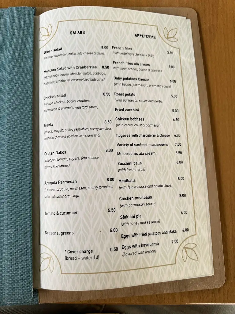 Menü_Μέντα Καφενείον_Préveza_Bild_4