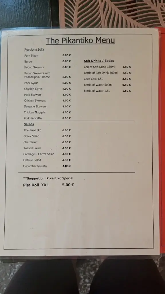 Menu_Barbecue “Το Pikantiko”_Préveza_imagen_1