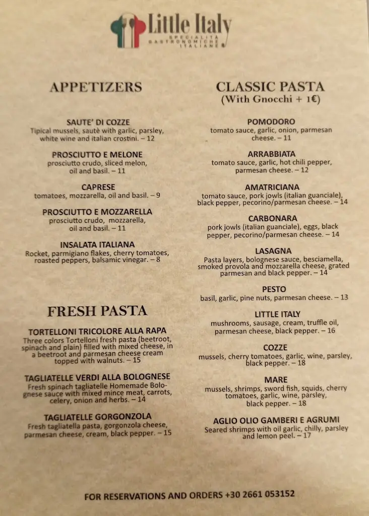 Menu_Little Italy_Ágios Matthaíos_image_1