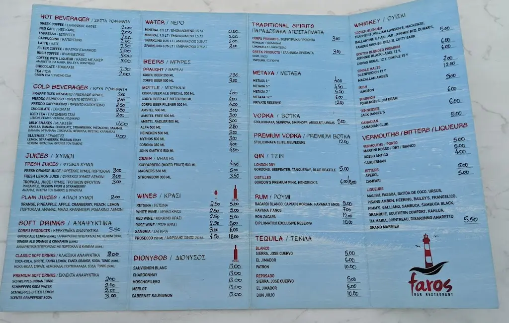 Menu_Faros Restaurant Acharavi_Acharávi_immagine_4