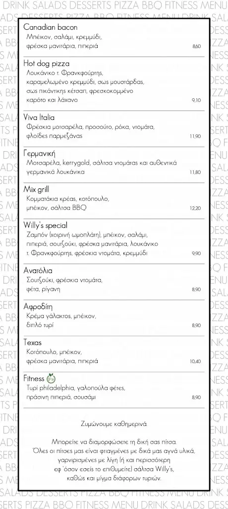 Menu_Willy's - Place to be..._Kallithéa_image_2