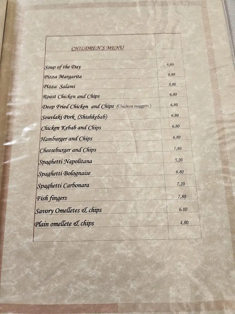 Menü_The Pumphouse_Acharávi_Bild_2