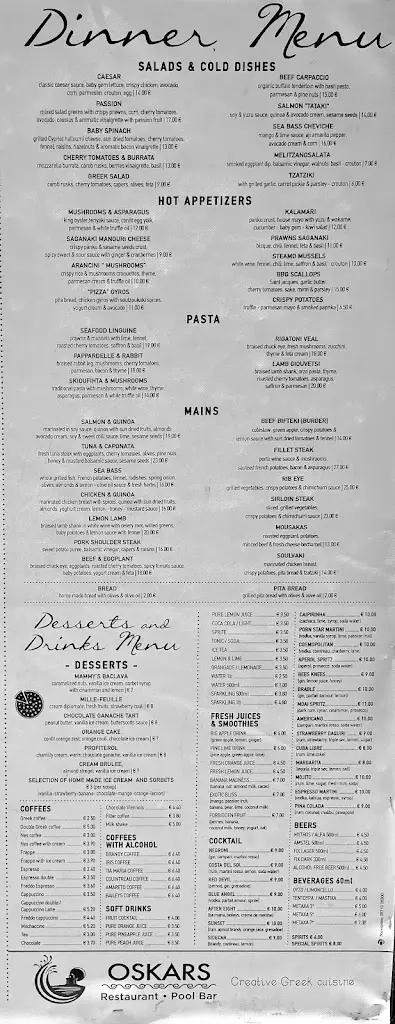 Menü_Oskars Restaurant Pool Bar_Argostólion_Bild_3