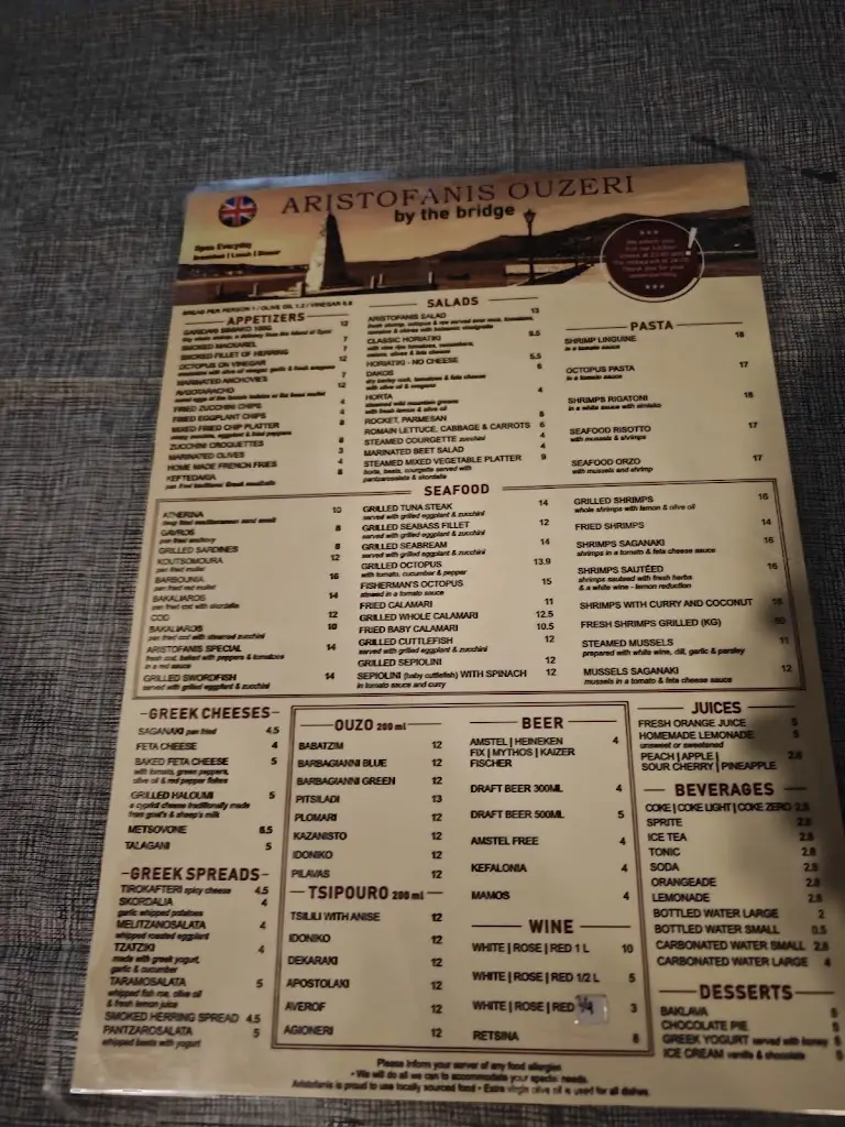 Menü_Aristofanis Restaurant_Argostólion_Bild_4