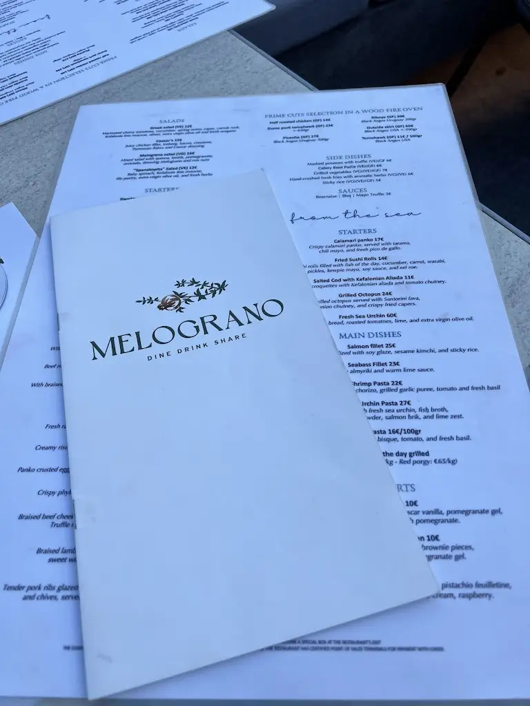 Menü_Melograno Restaurant_Argostólion_Bild_2