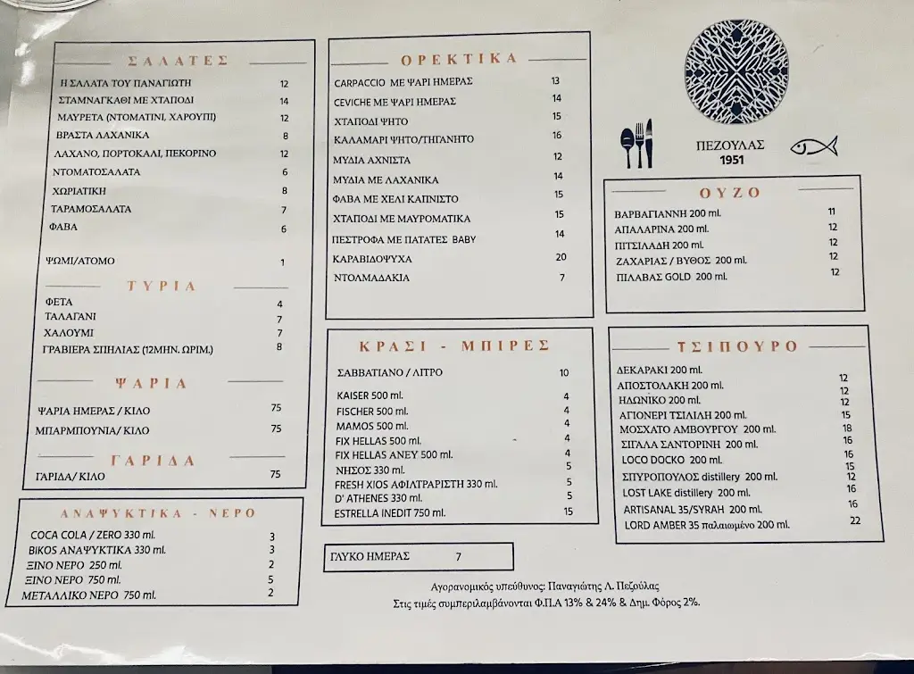 Menu_Pezoulas (est.1951)_Kallithéa_immagine_1
