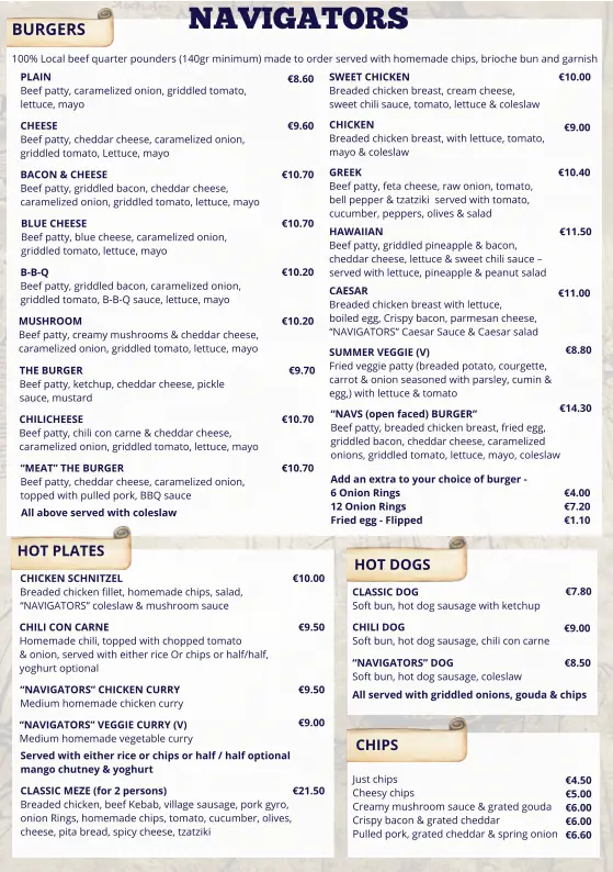 Menü_The Navigators_Kontokáli_Bild_1