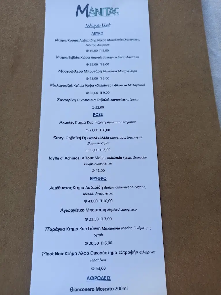 Menü_O Manitas sto Kima_Aegina_Bild_4