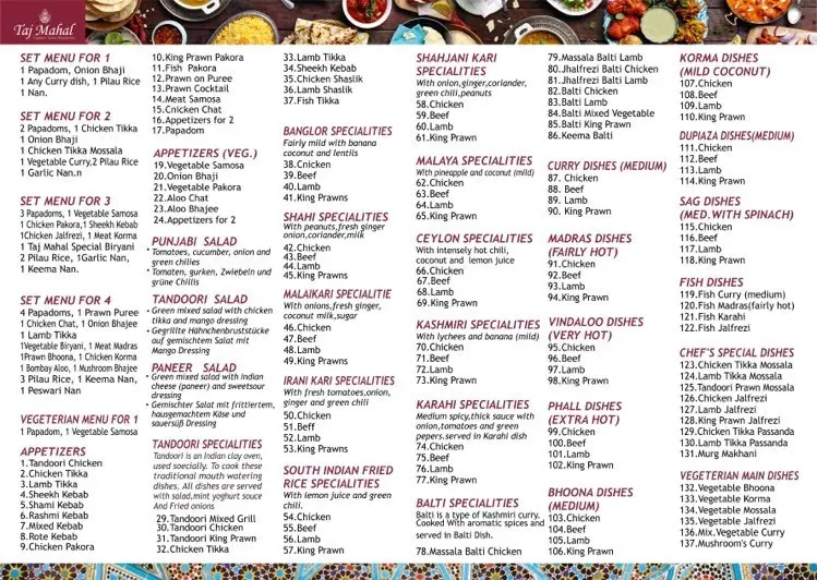 Menü_Taj Mahal_Lithakiá_Bild_1