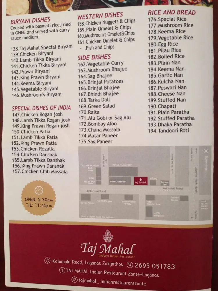 Menü_Taj Mahal_Lithakiá_Bild_2