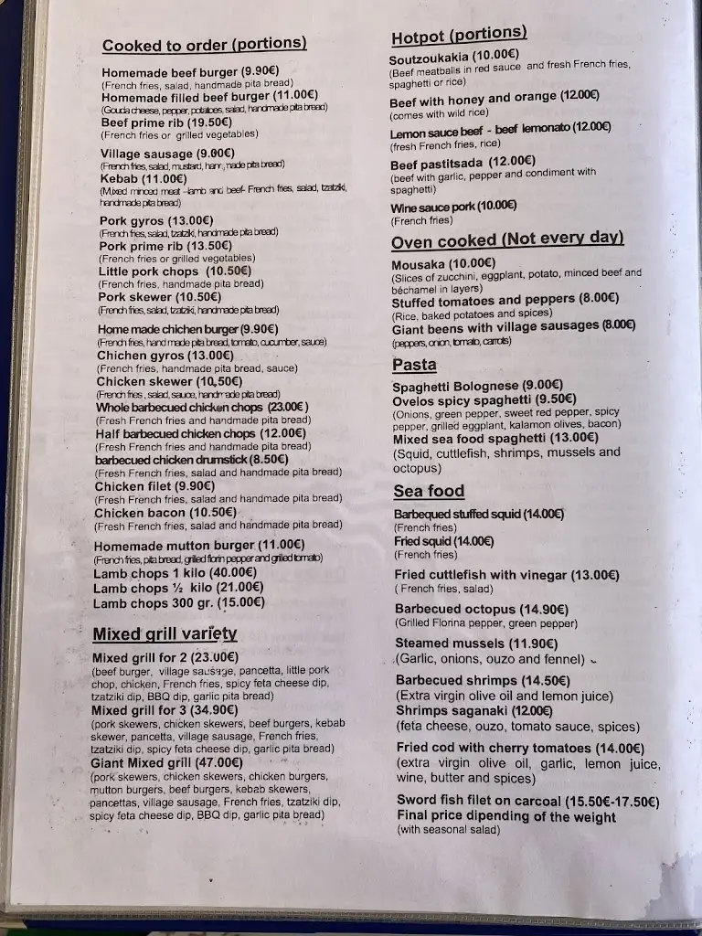 Menü_Ovelos restaurant and grill room_Lefkímmi_Bild_1