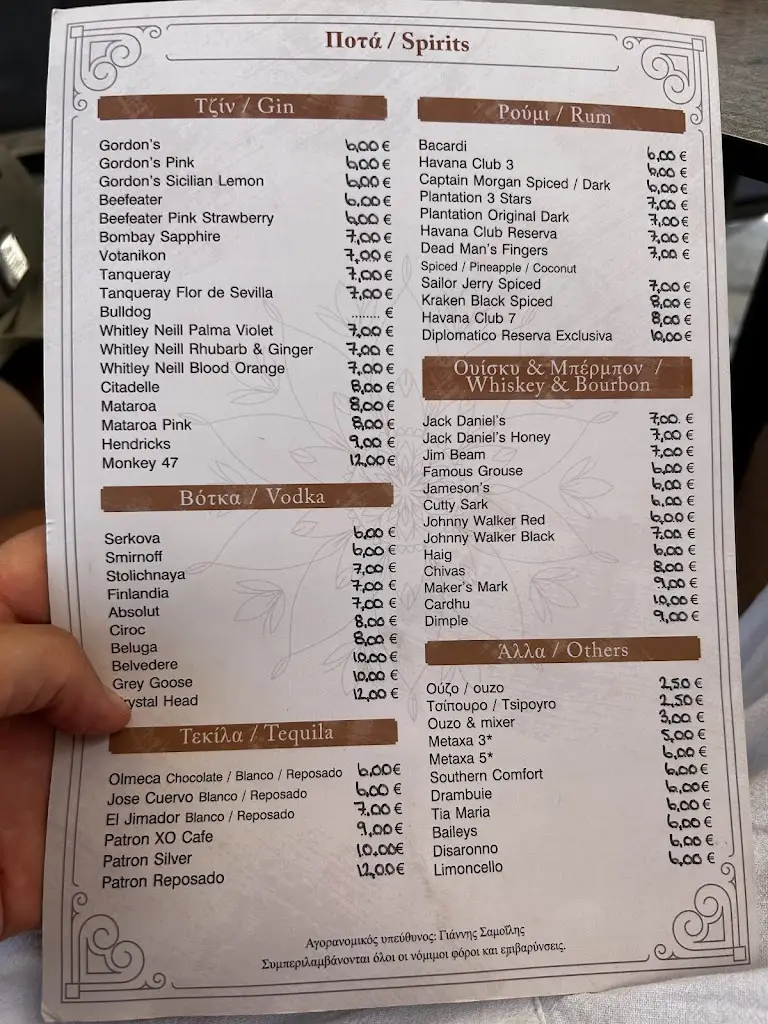 Menü_LA VERANDA_Lefkímmi_Bild_3