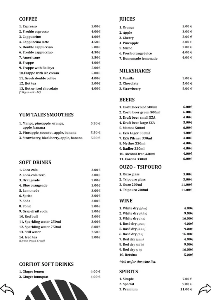 Menü_Taverna Petrakis_Lefkímmi_Bild_2