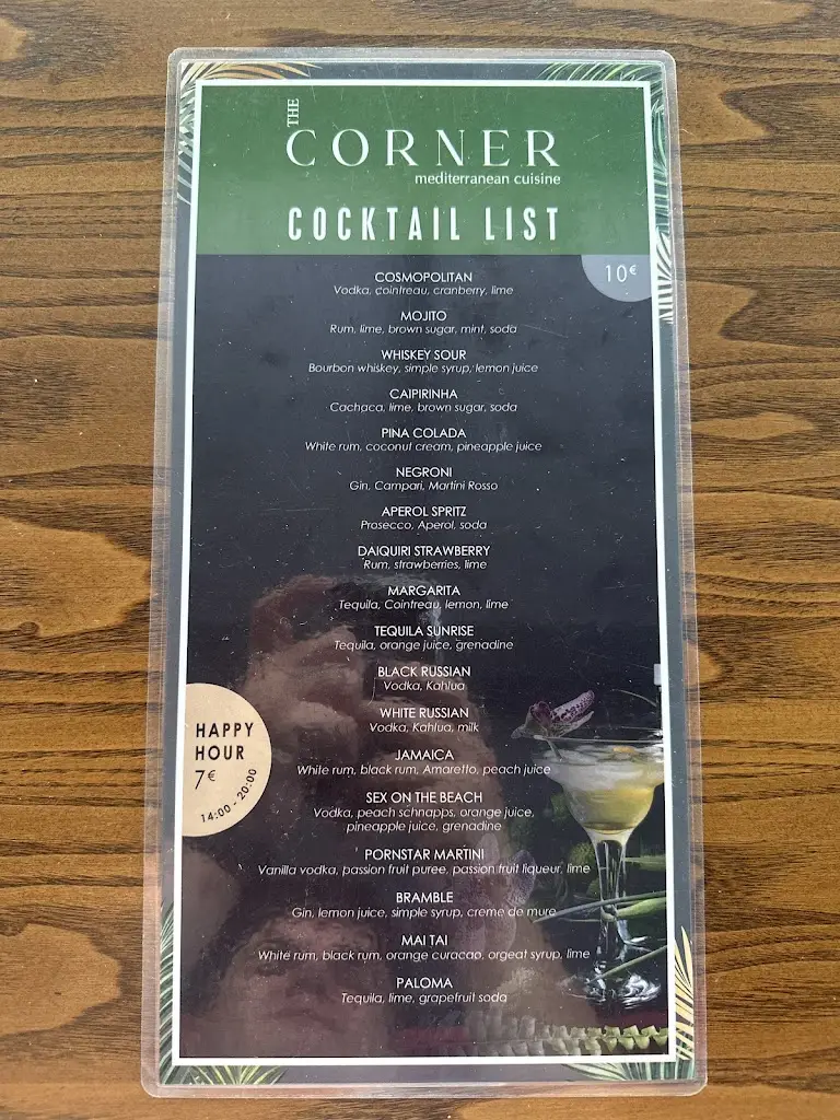 Menü_The Corner - Restaurant Bar_Lixoúri_Bild_1