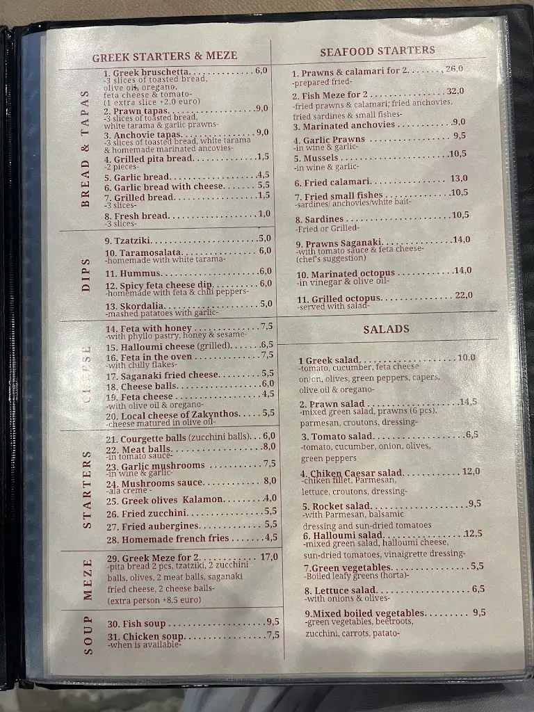 Menu_Spartakos Taverna Zakynthos_Zakynthos_image_2