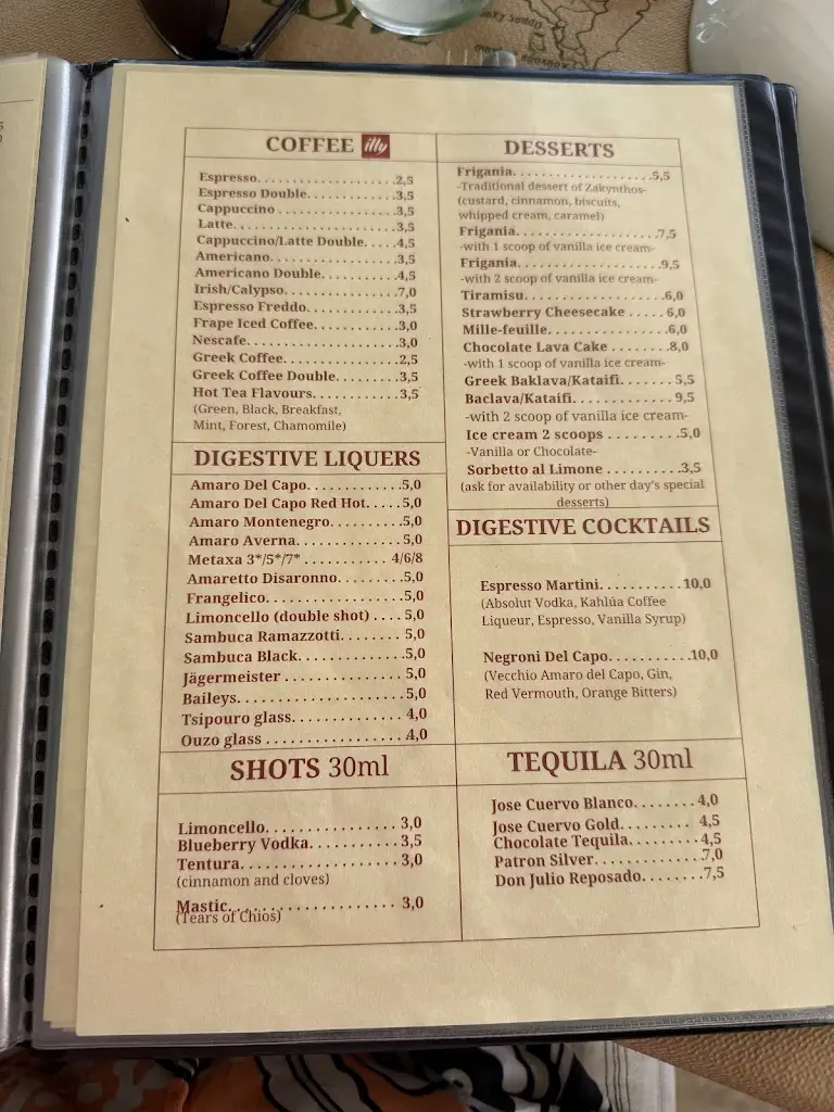 Menu_Spartakos Taverna Zakynthos_Zakynthos_image_3